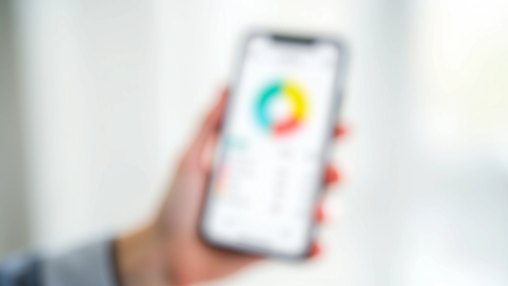 Mobilní telefon se zobrazeným barevným kruhovým grafem kategorií výdajů