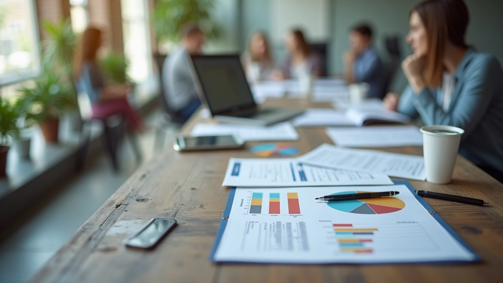 Osobní počítač se spuštěným tabulkovým procesorem, na obrazovce viditelná tabulka s rozpočtem a grafy, moderní pracovní prostor